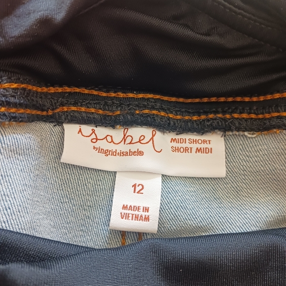 Women's Over The Belly Denim Shorts - Picture 6 of 9